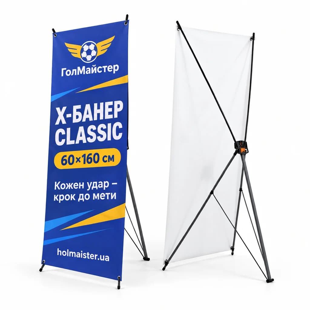 Х-банер Classic 60×160 см: конструкція з друком
