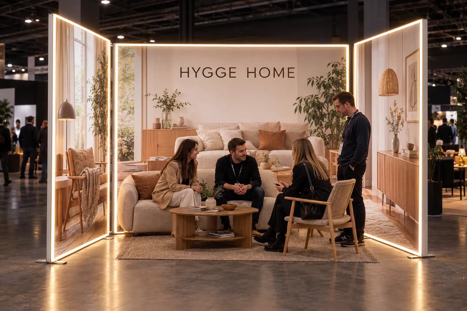 П-подібний виставковий стенд з рамок з підсвіткою Line Up